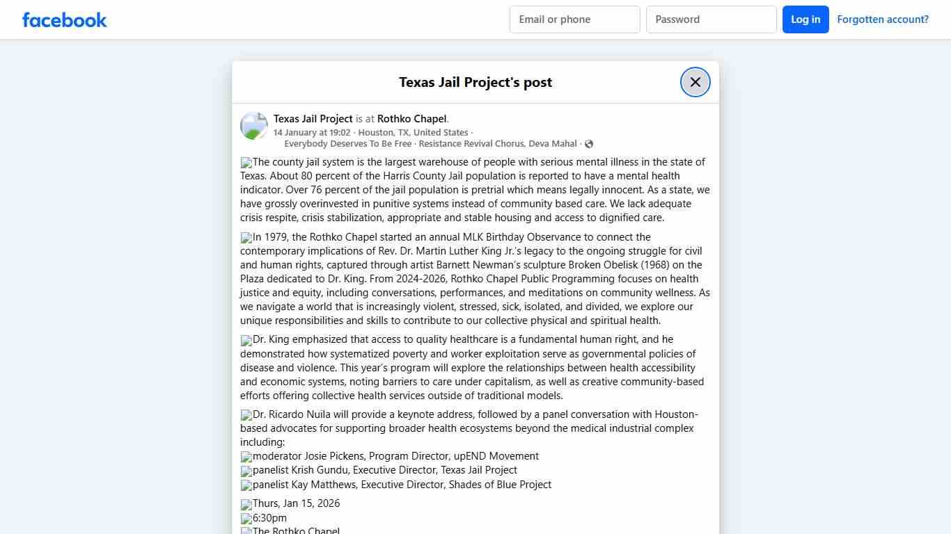 ❤️‍🩹The county jail system is the... - Texas Jail Project Facebook